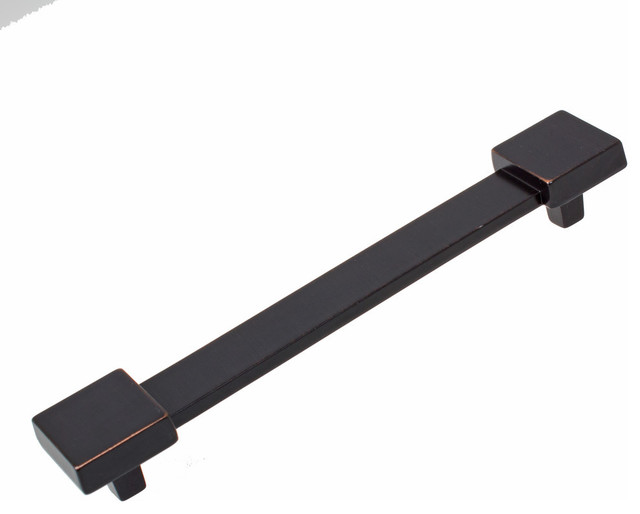 5" Center Square-Edged Wide Cabinet Pull, Set of 20, Oil Rubbed Bronze