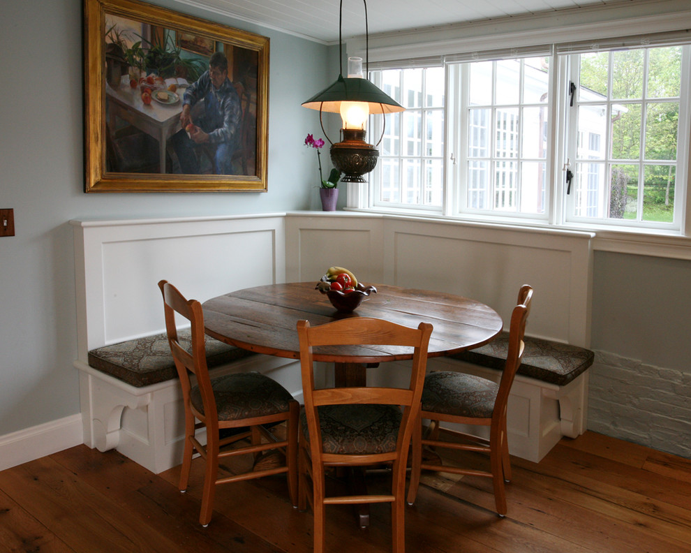 Inspiration for a country dining room in Boston.