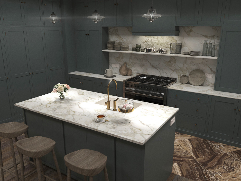 Гостиная, кухня и полноценная столовая в одном помещении