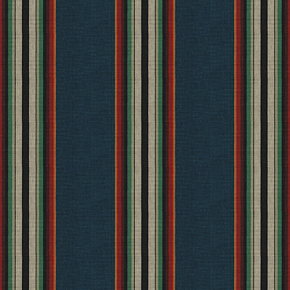 Teal Southwestern Stripe Woven Fabric