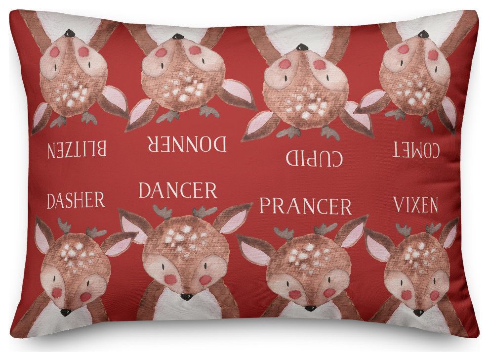 Reindeer Pals 20x14 Indoor/Outdoor Pillow