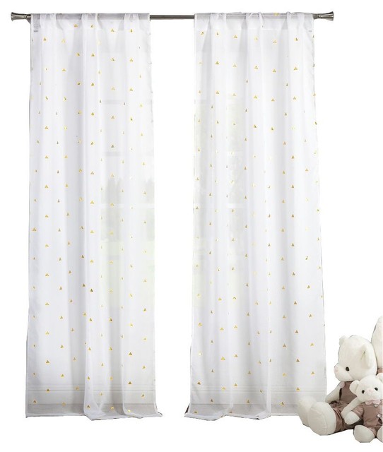 Trina Metallic Triangle Pole Top Pair Panel Set Of 2
