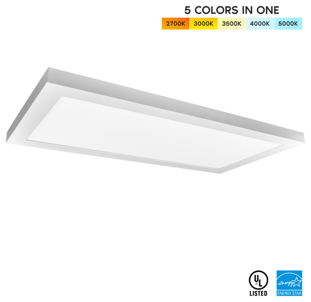 1x2 Ft Led Flush Mount Panel Light 5 Color Options 2100lm Modern Ceiling Lighting By Luxrite Houzz - Luxrite 16 Inch Led Flush Mount Ceiling Light