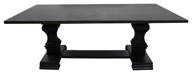 Newport Antique Black Rectangular Dining Table Traditional Newport Antique Black Rectangular Dining Table