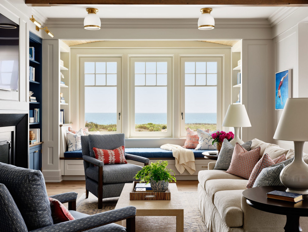 Watch Hill Coastal Classic - Beach Style - Family Room - Providence ...
