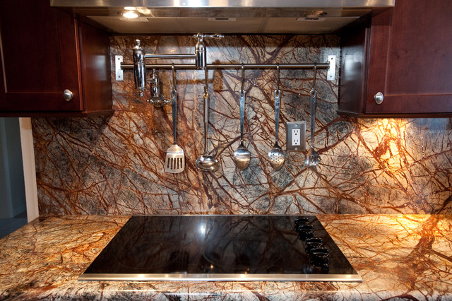 Rainforest Brown Granite Kitchen In Bowie Md Contemporary