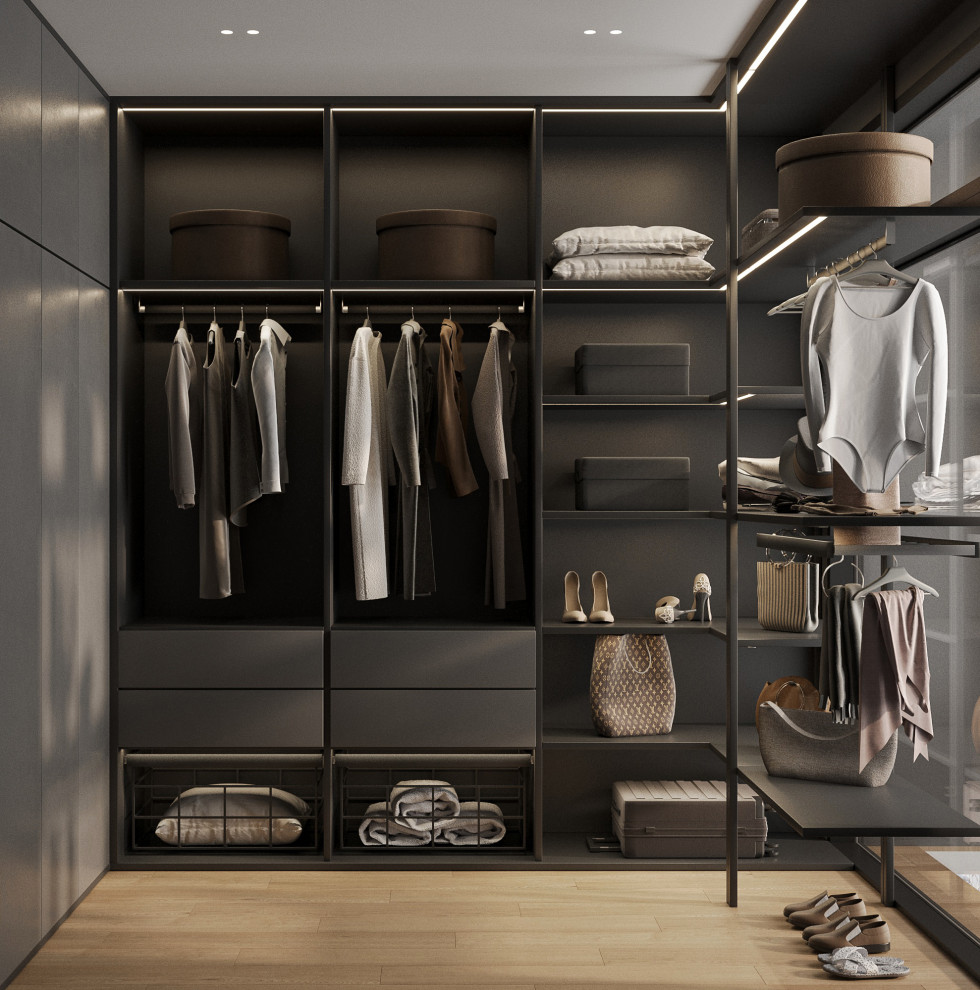 Темный минимализм в коттедже