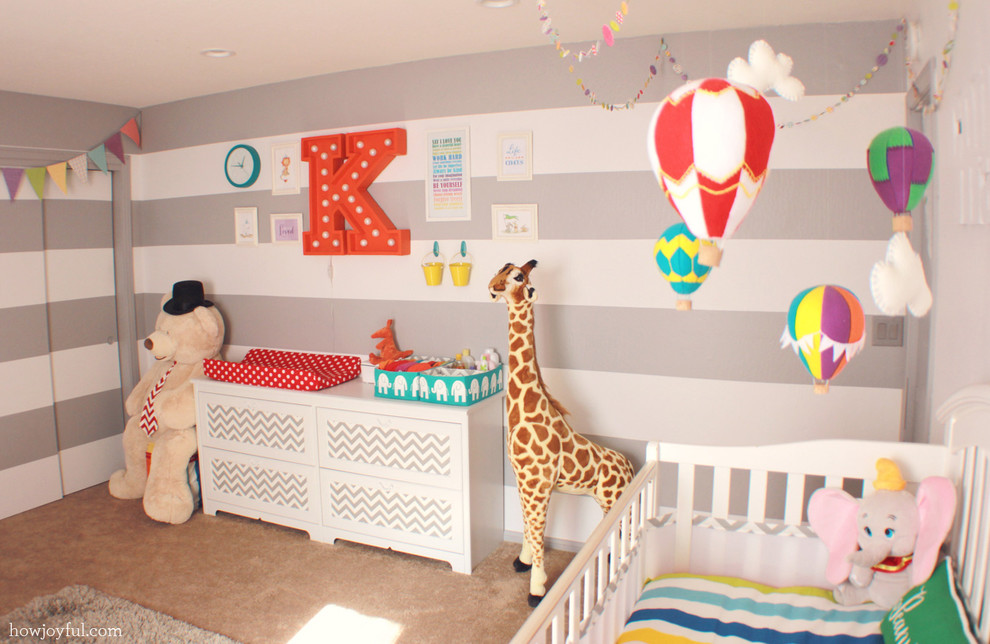 Inspiration for a contemporary kids' room in Orange County.