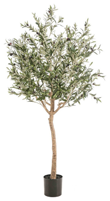 Faux Mediterranean Evergreen Tree Set (2) | Emerald Olive