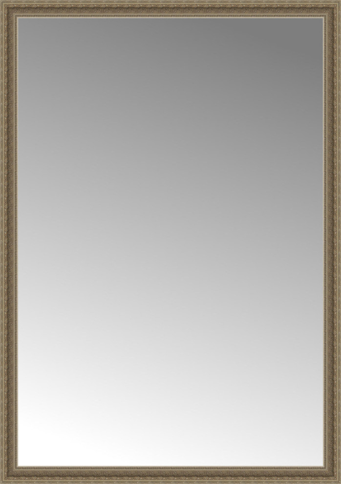 55"x78" Custom Framed Mirror, Ornate Silver