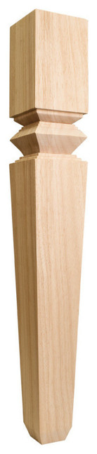 Modern Classic Wood Post (Island Leg) 5"x5"x35-1/2" Species, Maple