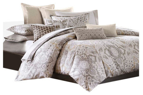 Textured Printed Comforter Set Multi Mediterranean Comforters