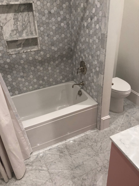Custom bathroom tile installation