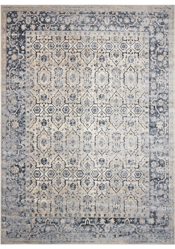 Kathy Ireland Malta Taupe Area Rug by Nourison 2'2"x7'7