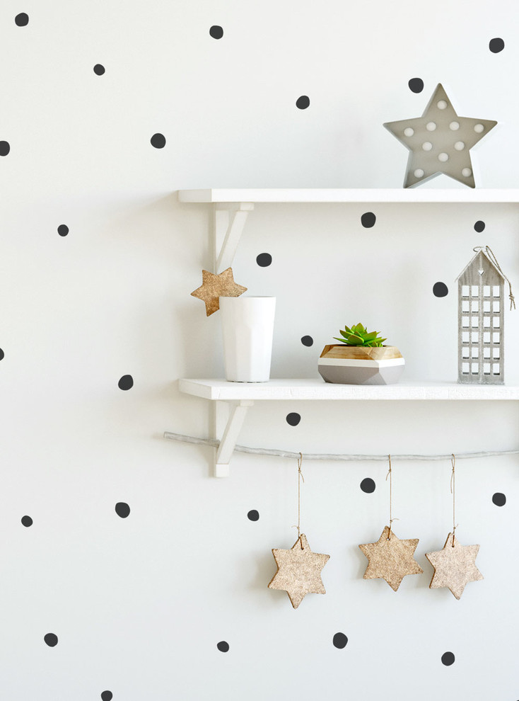 Irregular Dots Vinyl Wall Decals (0.75 1 inch dots) Contemporary Wall Decals by Simple