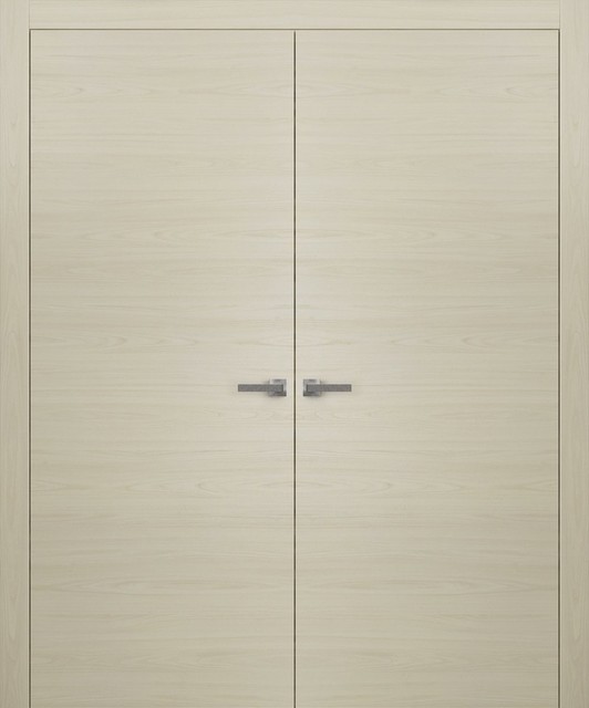 Pre Hung Closet French Double Doors 64 X 80 Planum 0010 Milk Ash