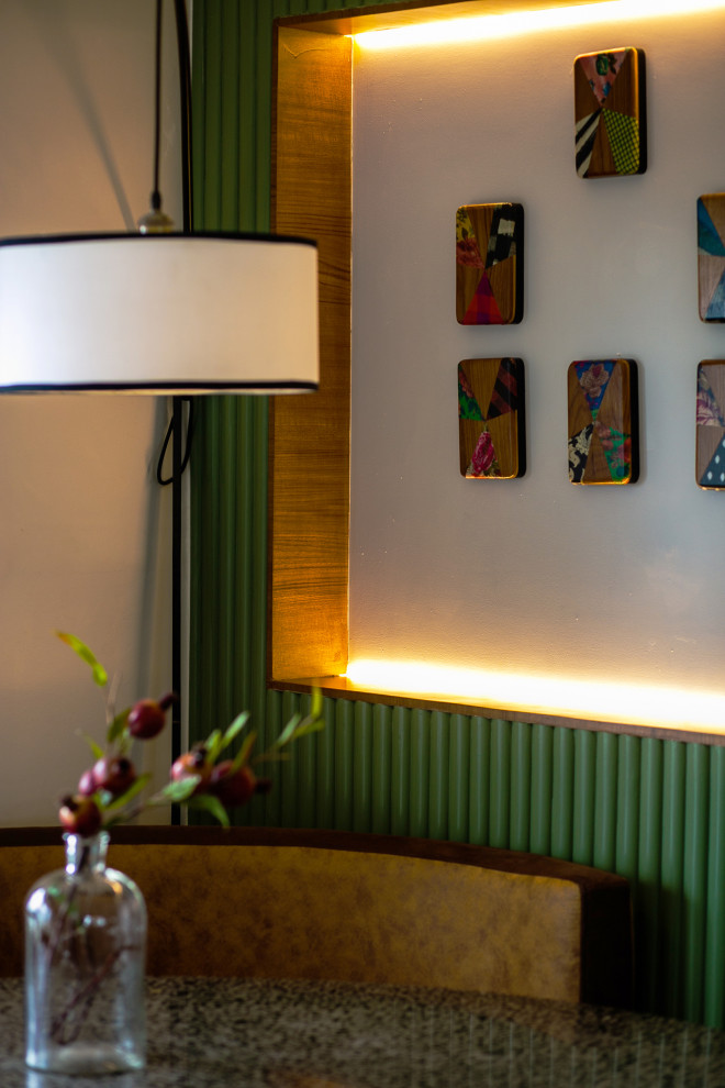 Inspiration for a transitional dining room in Bengaluru.