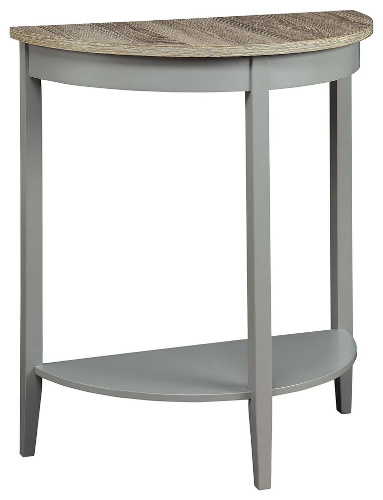 Half Moon Console Table With Gray Base - Transitional - Console Tables ...