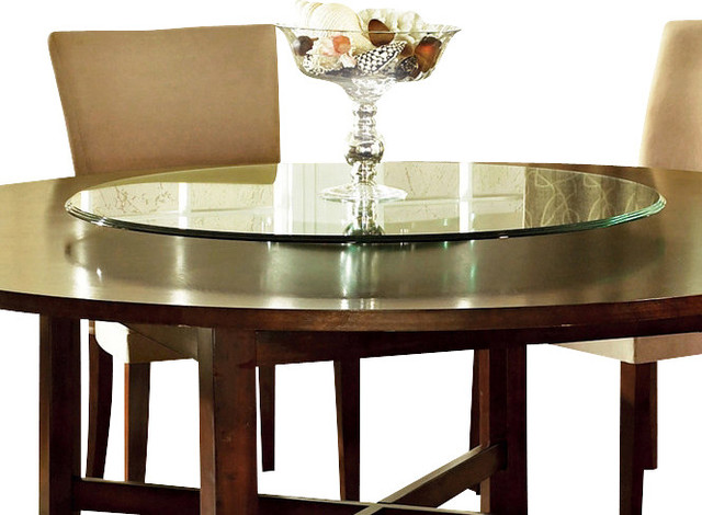 Steve Silver Company Avenue Clear Glass, Glass Lazy Susan For Dining Table