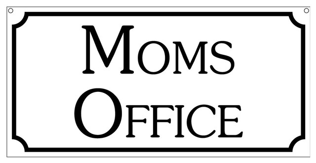 Moms Office, Aluminum Retro Home Decor Sign, 6