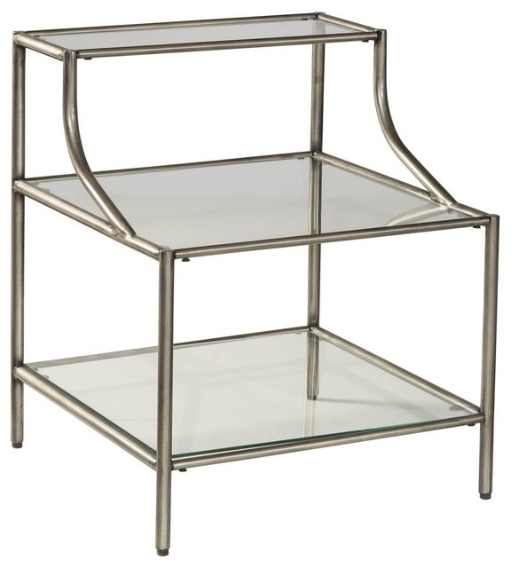 3 Shelf Side Table In Pewter Finish Contemporary Tables And 3 Shelf Side Table In Pewter Finish Contemporary Tables And End By Ladder