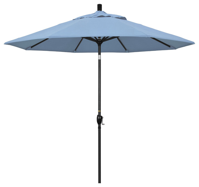 9' Aluminum Umbrella Push Tilt, Air Blue
