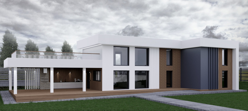 Проект двухэтажного дома в Минском районе