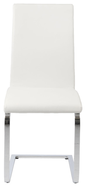 Santos Side Chair (Set Of 2)-Wht/Chr