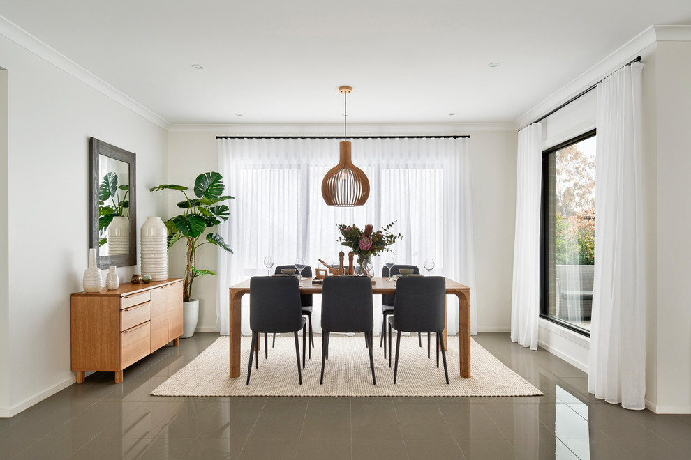 Design ideas for a scandinavian dining room in Melbourne.