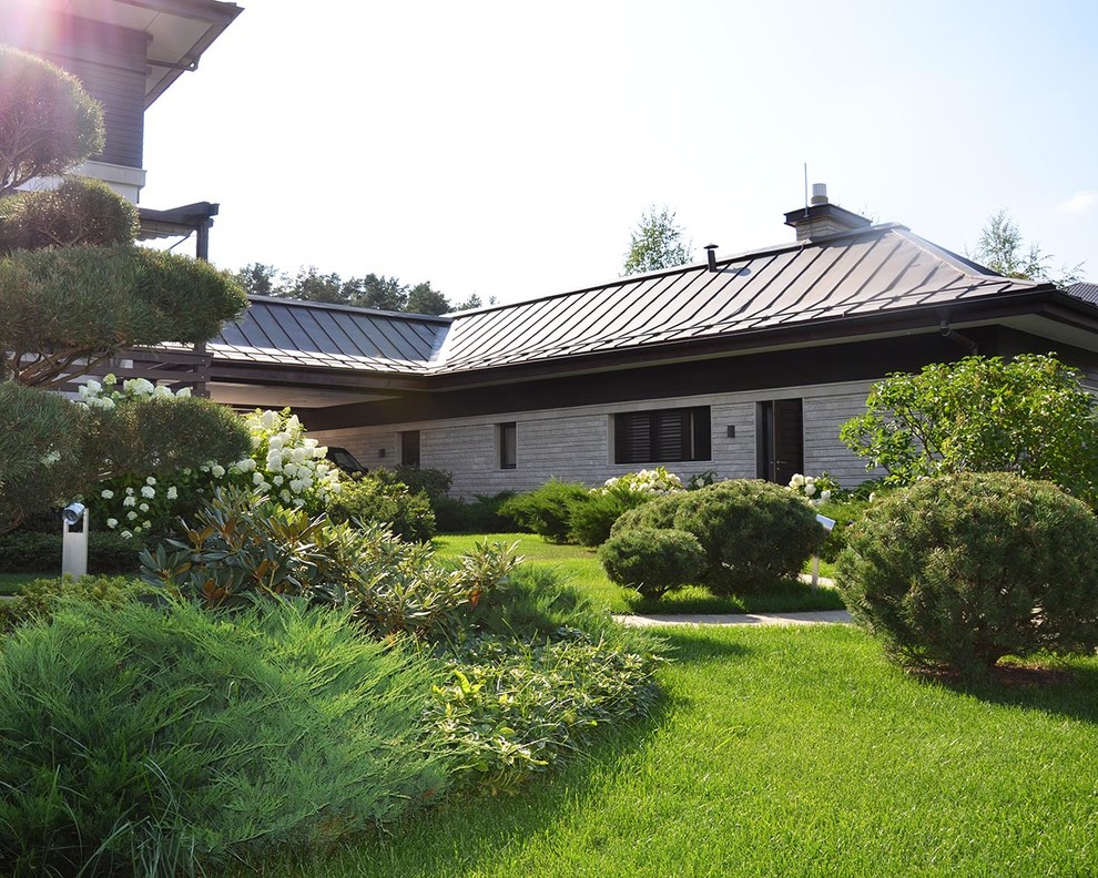 Современный сад в КП "Бенелюкс" вилла 1