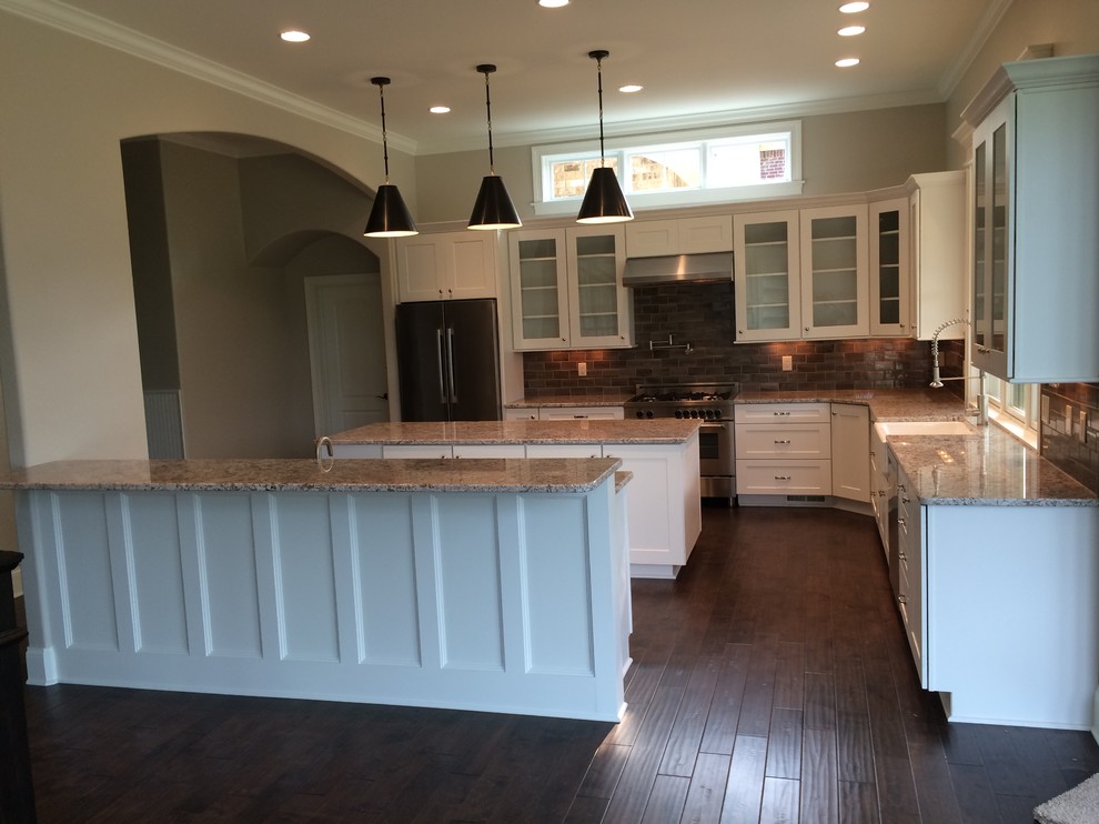 Example of a transitional kitchen design in Indianapolis