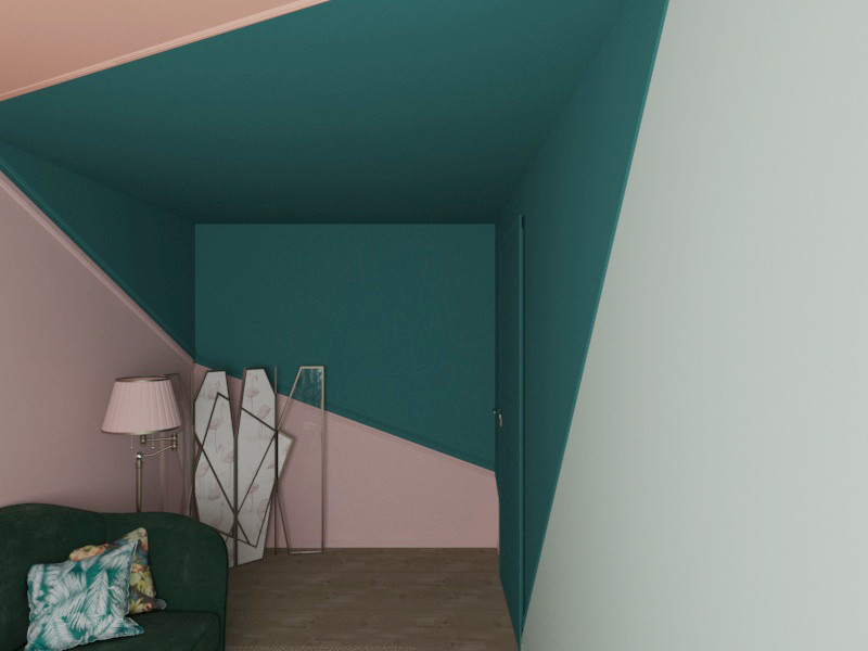 Необычный дизайн гостиной для необычного молодого человека