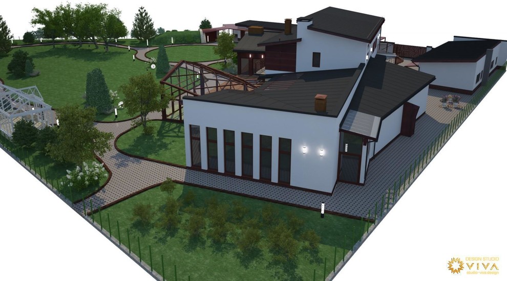 3D визуализация участка и строений в поселке Медовое, Санкт-Петербург