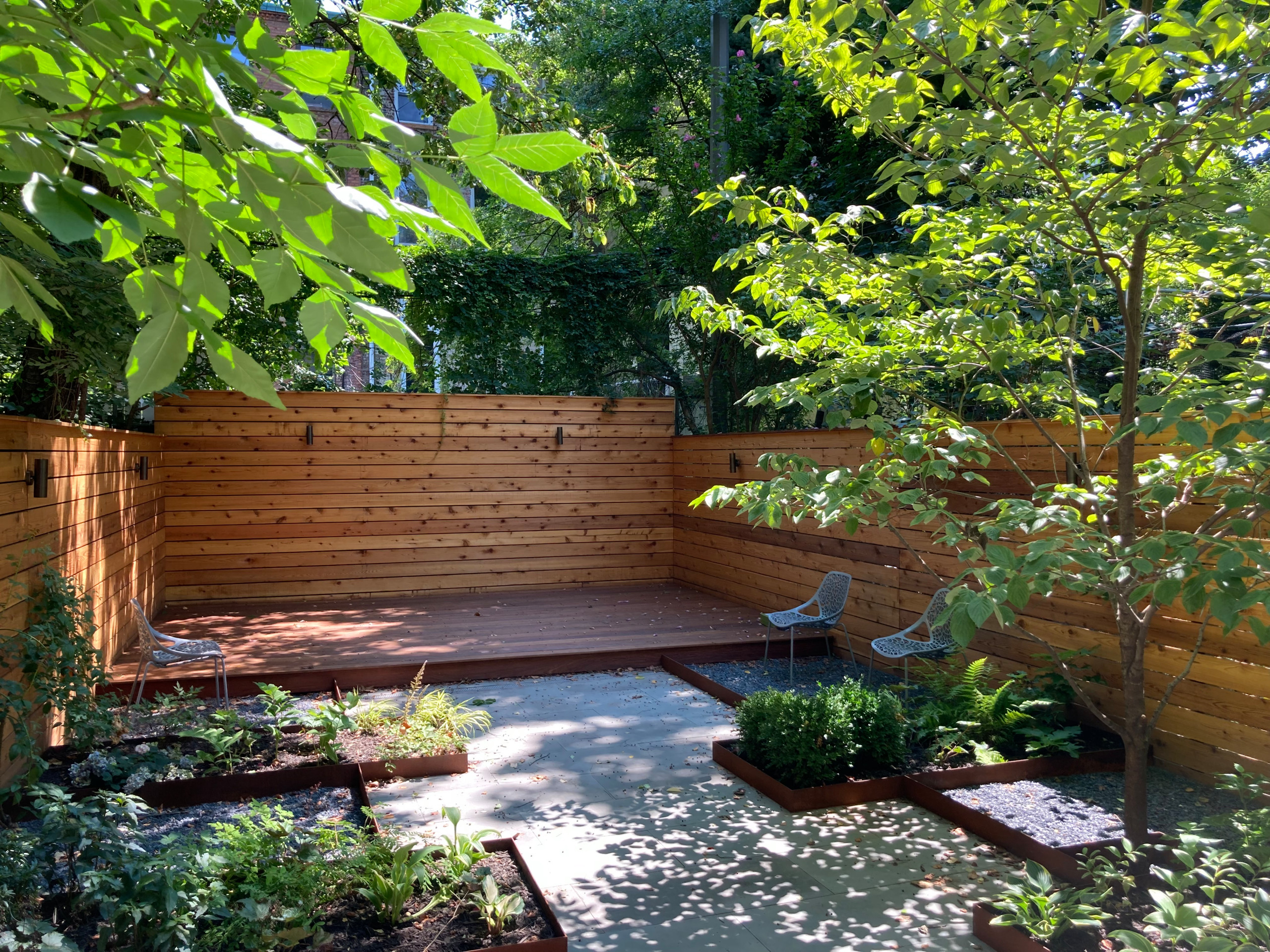 Angular Corten Steel Garden