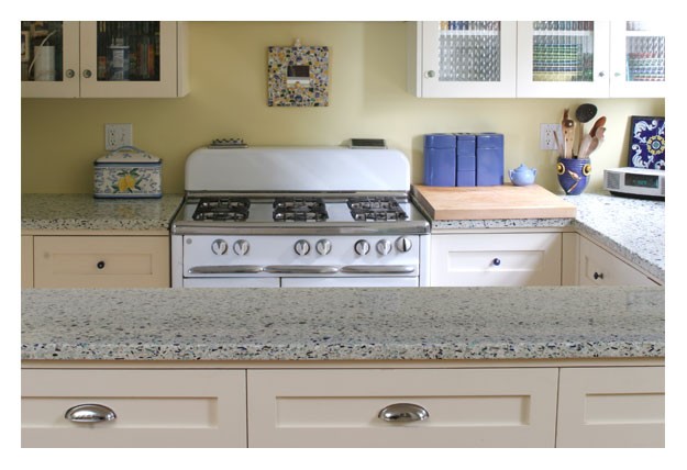 Recycled Glass Countertop Eclectic Kitchen Other