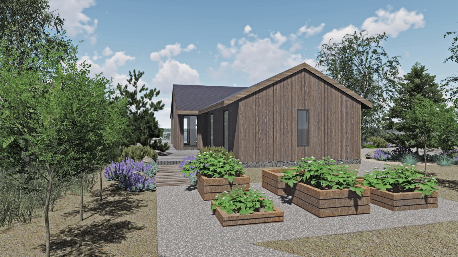 Ландшафт участка д.М.Куяш 2022г.