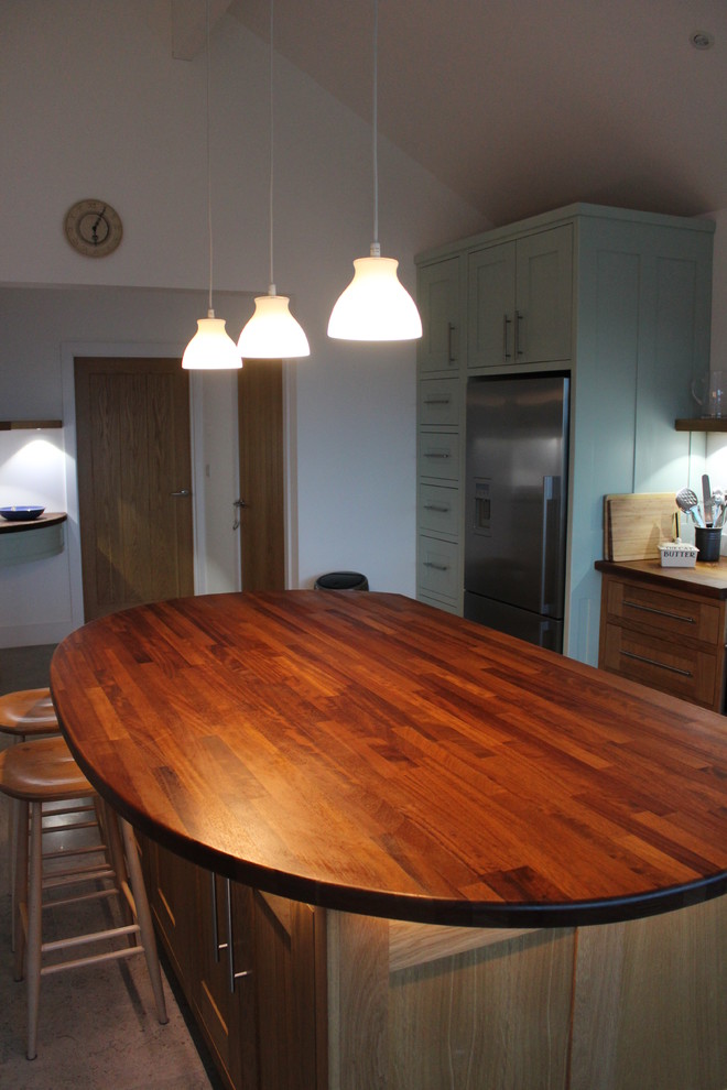 This is an example of a nautical kitchen in Cornwall.