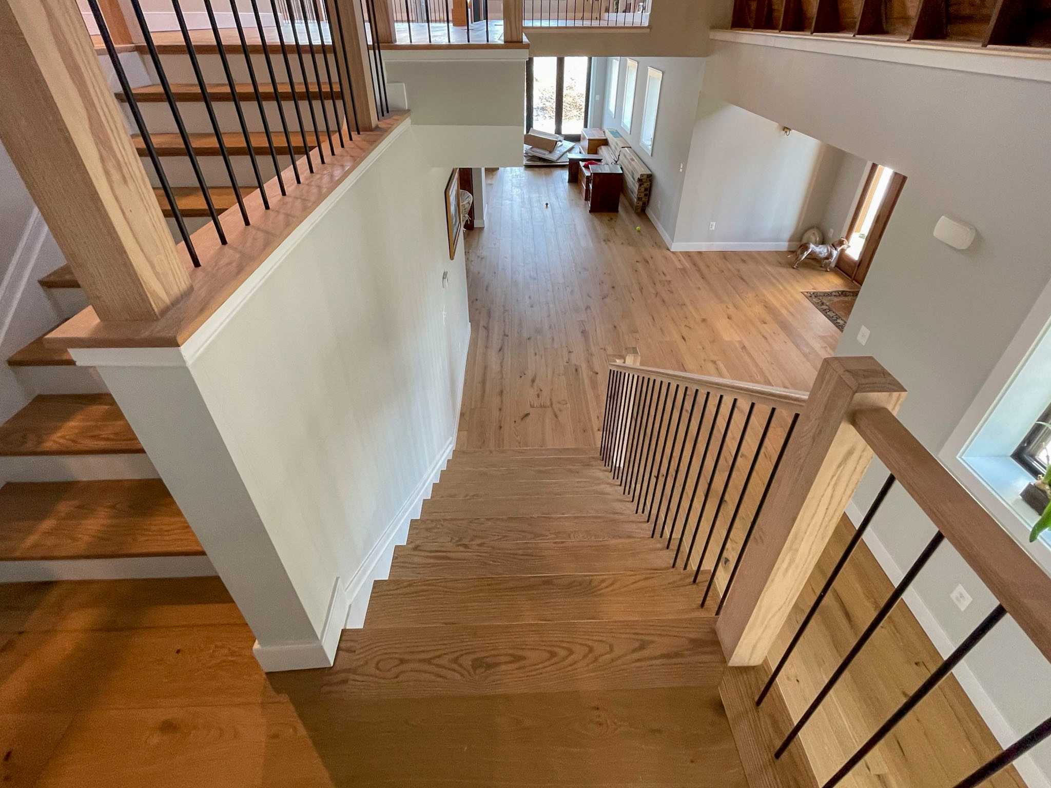102_Straight-Freestanding Stairs/Landing in Barn Style Home, Leesburg VA 20175