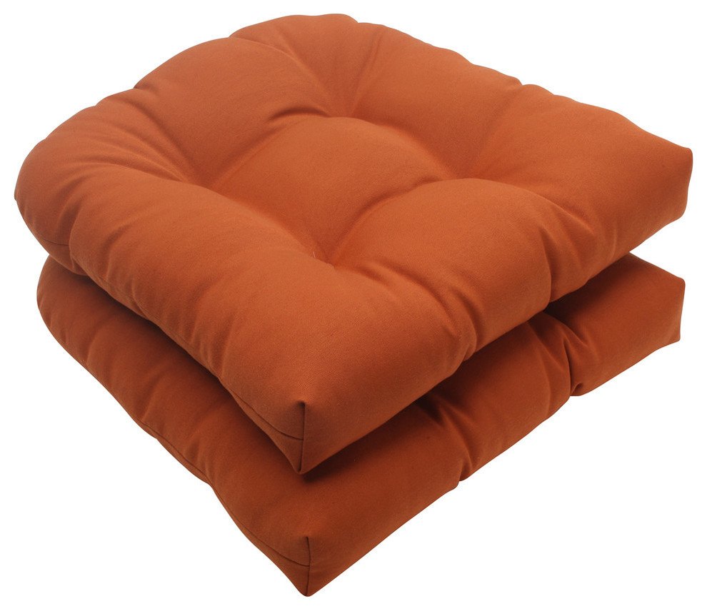 orange chair cushions