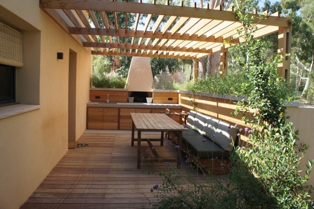 This is an example of a mediterranean deck in Corsica.