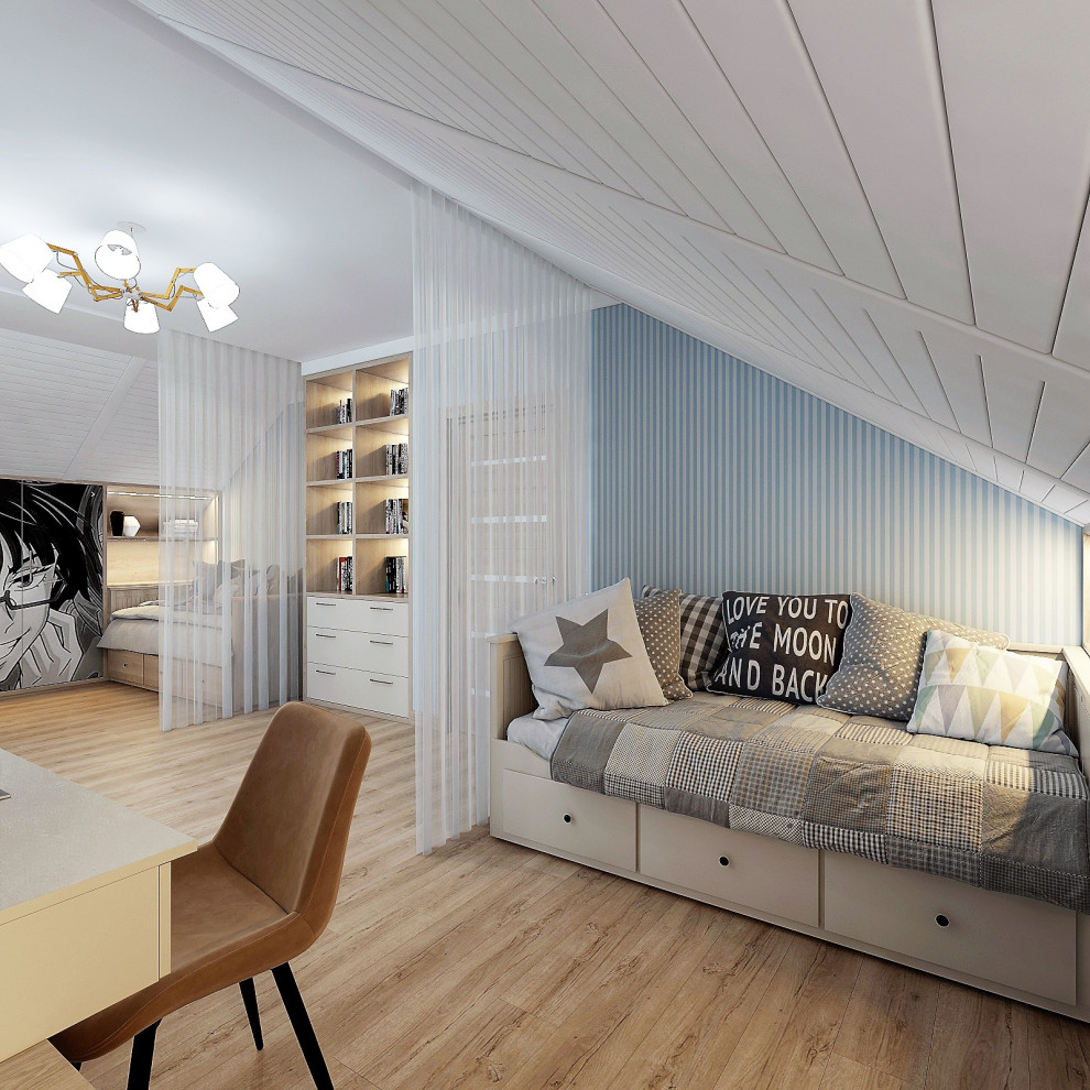 интерьер детсой и взрослой спален