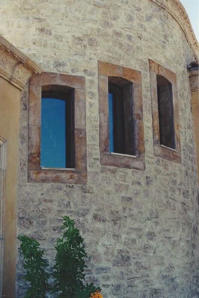 Inspiration for a rustic exterior home remodel in Phoenix