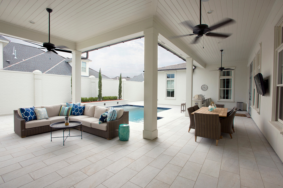 Design ideas for a transitional pool in New Orleans.