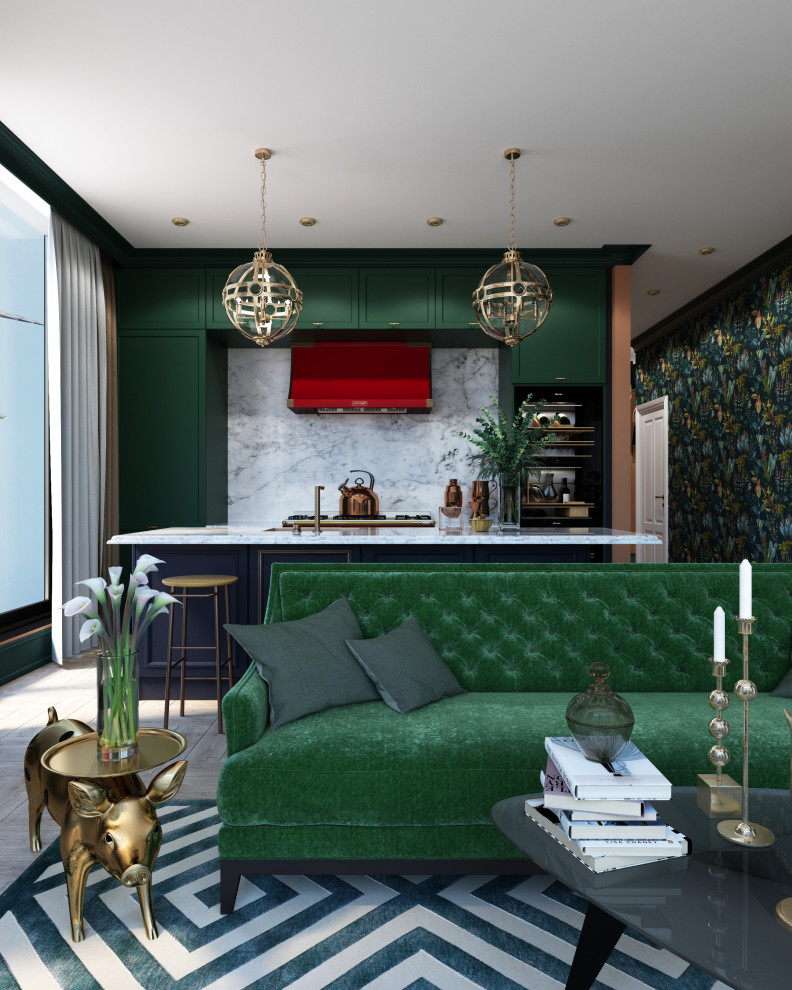 Интерьер кухни-гостиной