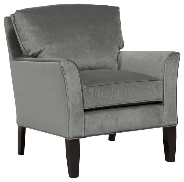 Nico Knife Edge Back Chair Gray Transitional Armchairs And