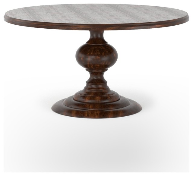 Sabastian Round Dining Table Dark Oak, Dark Brown Round Dining Table