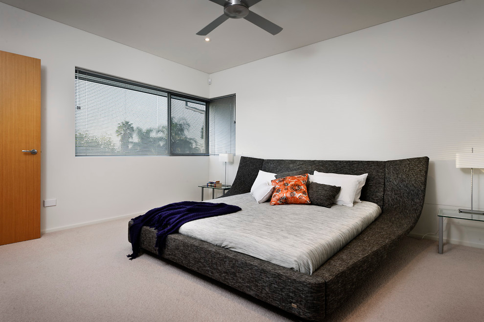 Design ideas for a modern bedroom in Perth.