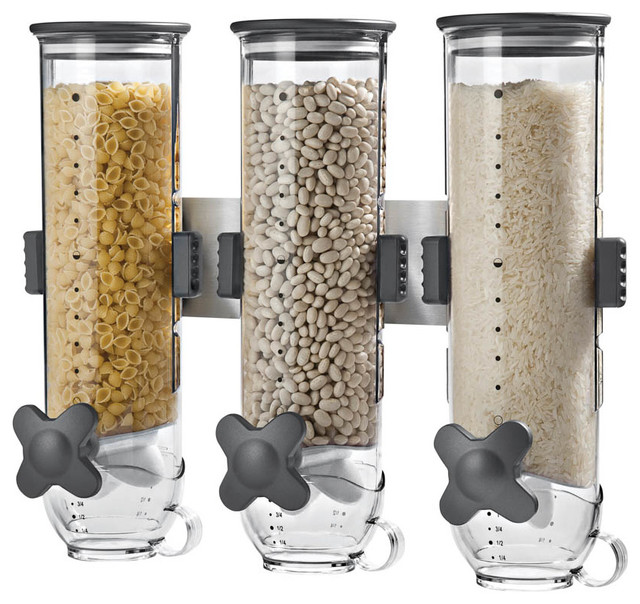 Triple-Canister Wall-Mounted Dispenser, Clear