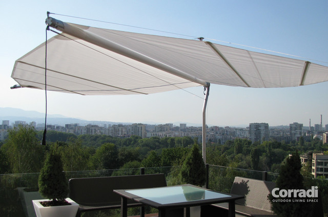 Retractable Shade Sail Contemporary Patio Other By