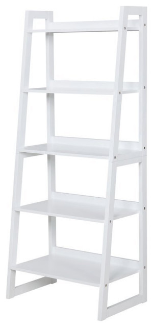 Gray Wash Linon Tracey Ladder Bookcase 25W x 17.99D X 60H 